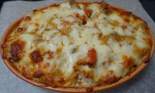 エビとチキンの野菜グラタン