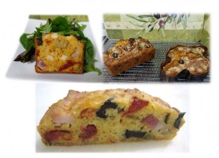 プロヴァンス風ケークサレ（オリーヴ・トマト）