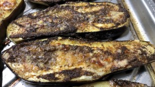 なす焼き　タプナードソース