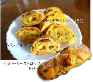 チーズとパンプキンシードのリュスティック