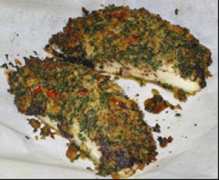 白身魚のプロヴァンス風パン粉焼き