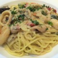 Spaghetty Fruits de mer Sauce Tapenade Noire